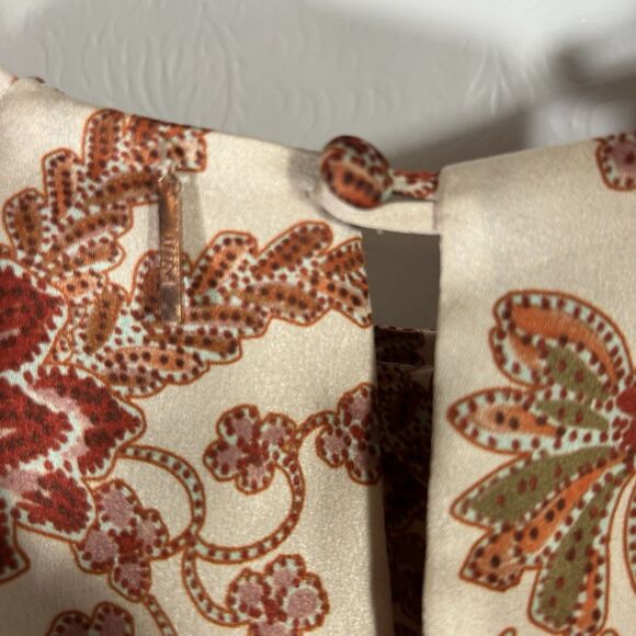 Misa Los Angeles Kara Dress Falling Floral Satin Mini Dress Sz S Ruched Cut-Out - Picture 16 of 16